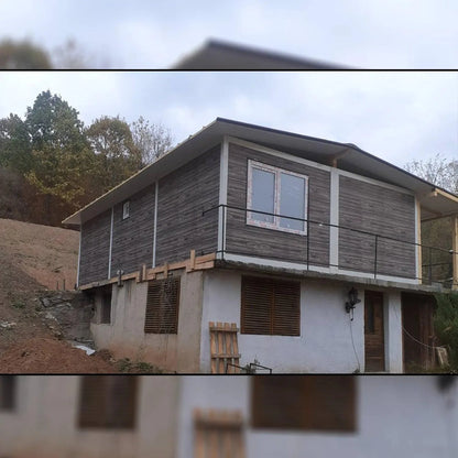 къща с фасадна облицовка la-005 със сайдинг от контейнери